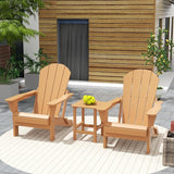 Costaelm 3 piece Patio Set, Outdoor Modern Adirondack Table and Chairs - Photo 2