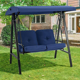 AECOJOY Outdoor Patio Swing Chair for Adults, 2-Seat Porch Swings with Adjustable Canopy - Photo 8