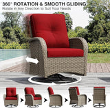 Joyside Wicker Patio Furniture Set, 6 Piece Outdoor Furniture Set with Thickened Cushions, High Back, Deep Seating - Photo 3