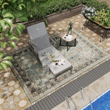 HAPPATIO Aluminum Patio Chaise Lounge, Aluminum Patio Lounge Chair, Pool Lounge Chair with Cushion - Photo 3