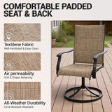 Patio Swivel Chairs Set of 2, Outdoor Dining Chairs High Back - Photo 5