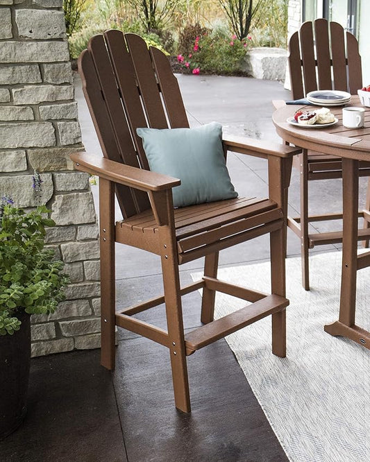 POLYWOOD® Vineyard Bar Chair, Mahogany