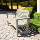 Sequoia Professional CM-BENSQ42-WAE Commercial Grade Exeter 4 Foot Garden Bench, Whitewash - Photo 2