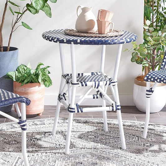 SAFAVIEH Outdoor Collection California Navy/Navy Bistro Table (Fully Assembled)