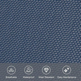 Outdoor Lounge Chair with Pillow, Pool Chaise Lounge Chair Set of 2, Navy Blue - Photo 6