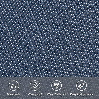 Outdoor Lounge Chair with Pillow, Pool Chaise Lounge Chair Set of 2, Navy Blue