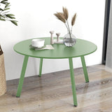 Grand patio Outdoor Round Coffee Table, 28-inch Patio Side Table, Great for Backyard Patio Deck, Sage Green - Photo 5