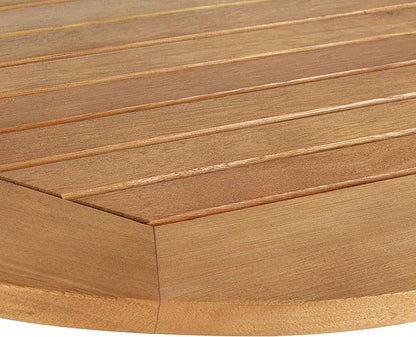Safavieh PAT7045A Outdoor Collection Owens Natural teak wood Balcony Hanging Half Table