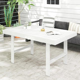 Solaste Aluminum Outdoor Dining Table, All-Weather Rectangle Metal High Patio Coffee Table for Balcony, Garden - Photo 7