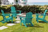 SERWALL Adirondack Chair with Cup Holders - Composite Adirondack Chairs HDPE Outdoor Chairs All Weather Use- Aruba - Photo 9