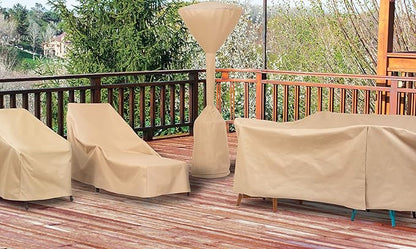 Modern Leisure Basics Patio Chaise Lounge Chair Cover - Weather-Resistant Fabric - Furniture Protection Perfect for Patio, Deck, and Porch - 76" L x 27" W x 30" H - Khaki - 1-Pack - 2017 Model