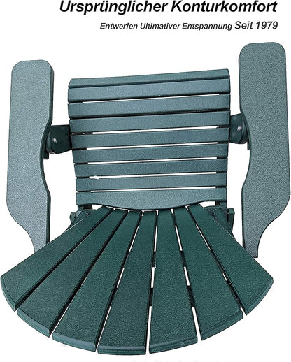 DuraWeather Poly® Classic King Size Folding Adirondack Chair (Forest Green)