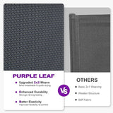 PURPLE LEAF Outdoor Chaise Lounge Set of 3 Plastic Pool Lounge Chair with Metal Side Table Patio Stackable Lounger - Photo 5