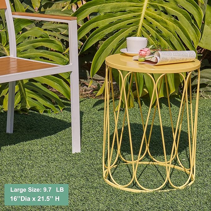 Y&M Set of 3 Round Heavy-Duty Side Table End Table - Photo 2