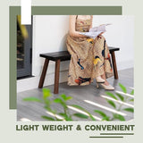 Solid Wood Bench - Minimalist Design, Acacia Wood Construction, Black Mix Brown Color, Versatile for Entryway - Photo 7