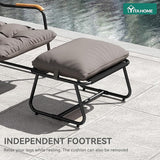 YITAHOME Patio Lounge Chair with Ottoman, Oversized Papasan Chair with Soft Cushion - Photo 6