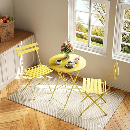 CABIHOME Outdoor Metal Sculpture Garden Chair, Decorative & Functional Resting Seating, Iron Construction, 37.4x7.09x24.8 Inch Outdoor Table and Chair Set for Patio, Garden, Balcony, Yard