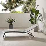 Crosley Furniture Weaver Reclining Mesh Outdoor Chaise Lounge Chair with Wheels for Patio, Deck, Poolside - Photo 7