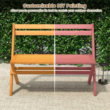 Tangkula Foldable Acacia Wood Outdoor Bench, 2-Person Patio Garden Bench with 800 lbs Capacity - Photo 9