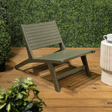 JONATHAN Y PAT2000D Leo Mid-Century Modern Wood Armless Outdoor Lounge Chair, Contemporary, Bohemian, Coastal - Photo 2