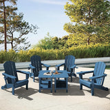 SERWALL Adirondack Table Set of 4, Outdoor Side Table- Blue - Photo 8
