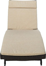 Christopher Knight Home Salem Outdoor Wicker Adjustable Chaise Lounge with Cushions, Multibrown And Textured Beige - Photo 3