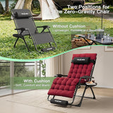 Amopatio Oversized Zero Gravity Chair, 29''W Reclining Camping Lounge Chair Upgraded Lock and Footrest, Cup Holder - Photo 3