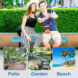 6 Ft Metal Park Benches for Outside, Outdoor Backless Bench with Thermoplastic Coating, Portable Frame - Photo 4