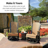 LuxCraft 2' Adirondack Swivel Glider - Available in 14 Colors, Dove Gray and Slate - Photo 5