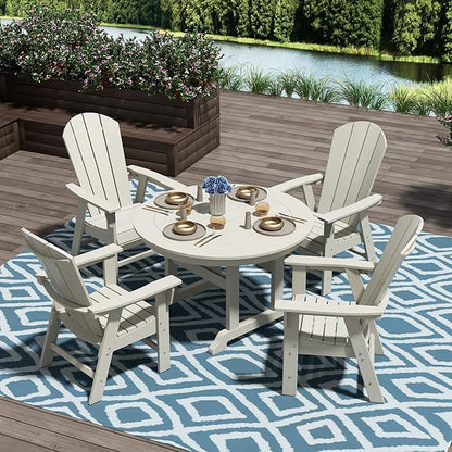 WO WESTIN OUTDOOR HDPE Laguna Adirondack Casual Patio Dining Chair,Sand