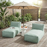 Christopher Knight Home Natty Outdoor Bean Bag Chair Set of 2, Fabric Bean Bag Chair for Adults and Kids - Photo 1