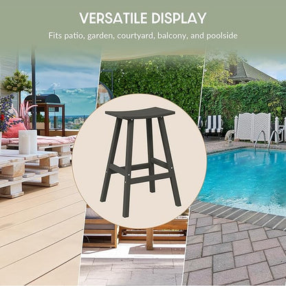 WestinTrends Malibu Malibu 29 Inch High Backless Seat Bar Stools (Set of 3), Gray