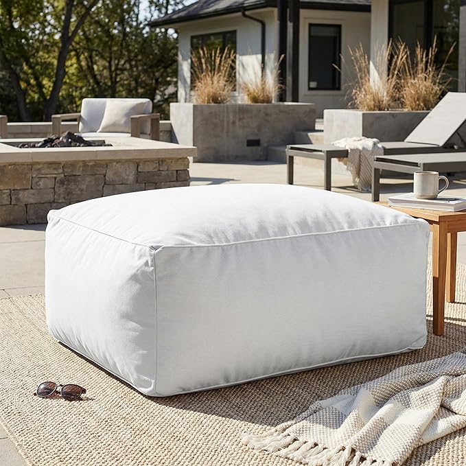 Christopher Knight Home Teriu Outdoor Bean Bag Chair with Shredded Foam, Modern Bean Bag Chairs for Adults and Kids - Photo 6