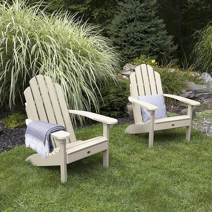 Highwood Classic Westport Adirondack Chairs, 2-Piece Set, Whitewash