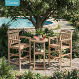 Ciokea 3-Pcs Bistro Table and Chairs - Photo 3