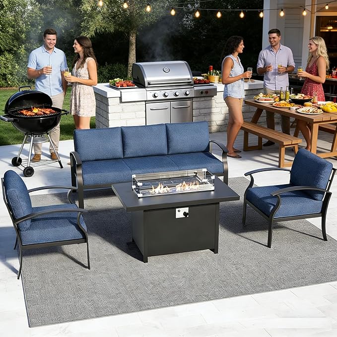 Gotland Aluminum Patio Furniture Set - Photo 3