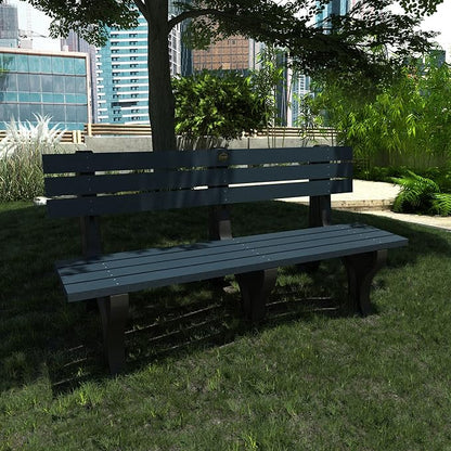 Sequoia Professional Aurora Park Bench, 6 ft, Federal Blue