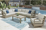 Signature Design by Ashley Kimpton Isle Contemporary Outdoor Fade and Rust Resistant Coffee Table with Stone Tabletop - Photo 6