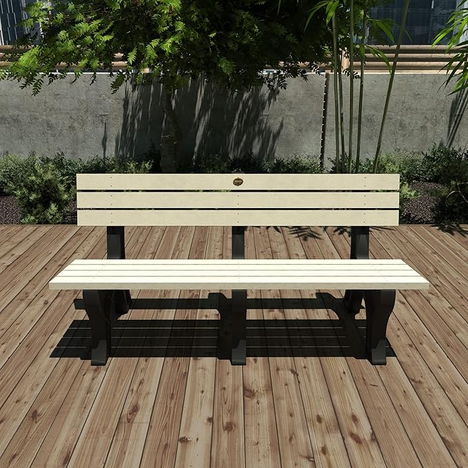 Sequoia Professional Aurora Park Bench, 6 ft, Whitewash