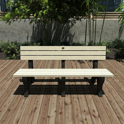 Sequoia Professional Aurora Park Bench, 6 ft, Whitewash