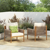 Christopher Knight Home Barris Lounge Chair Outdoor Set of 2, Patio Accent Chair, Comfy Reading Extra Seat - Photo 1