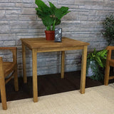 Sunnydaze 4-Person Teak Wood Outdoor Table - Square 32-Inch Patio Dining Table for Outside, Deck - Photo 6