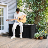 Greesum 120 Gallon Deck Box, Resin Outdoor Storage Container for Patio Furniture, Garden Tools, Pool Accessories - Photo 3