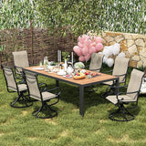 Patio Swivel Chairs Set of 6, Outdoor Dining Chairs with High Back - Photo 2