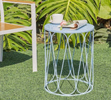 HFHOME Set of 3 Metal Outdoor Side Table, Nesting Round Coffee Table for Indoor Outdoor - Photo 7