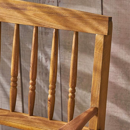 Great Deal Furniture Christopher Knight Home Cody Outdoor Acacia Wood Bench with Shelf, Teak Finish