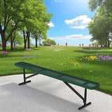 8FT Outdoor Bench, Metal Park Bench for Sitting Area Convert a Bench Heavy-Duty School Benches Commercial Rectangular - Photo 6