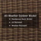 Crosley Furniture Bradenton Armless Outdoor Sectional Chair, Wicker Patio Chairs for Porch, Deck, Backyard - Photo 6