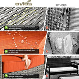 ovios Patio Furniture Set, 7 Pieces Outdoor Wicker Sofa Couch with Swivel Rocking Chairs Glass Table Comfy Cushions - Photo 7