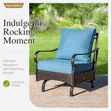 Sophia & William Patio Furniture Set, 5 Piece Metal Outdoor Conversation Set with 3-Seater Outdoor Couch, 2 Sofa Chairs - Photo 4